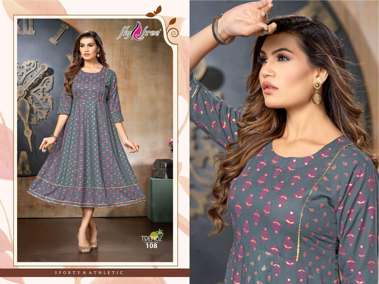 Fly Free Trendz Ethnic Wear Wholesale Anarkali Kurti Collection
